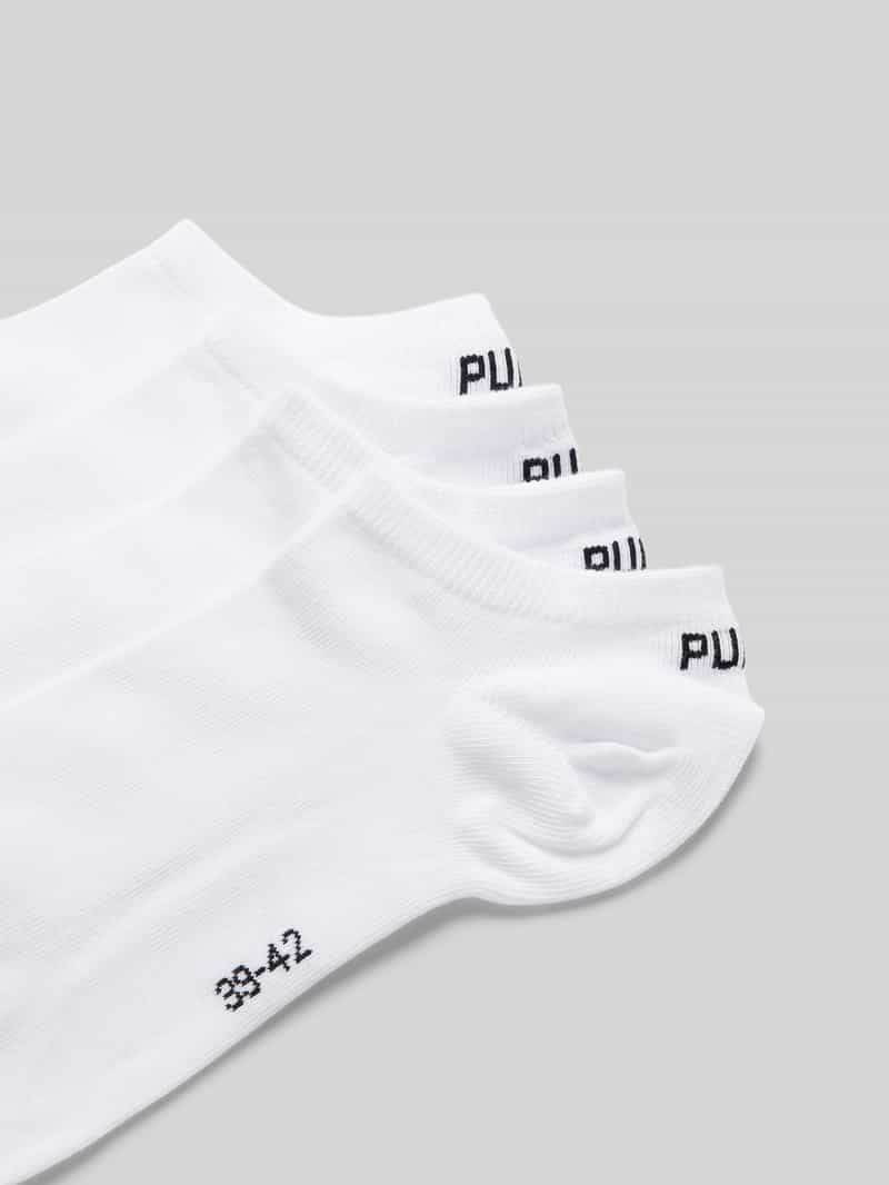 Puma Sneakersokken met labeldetail in een set van 4 paar