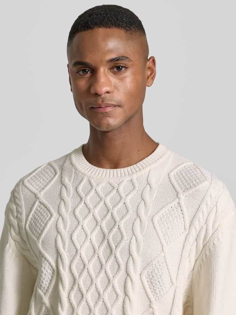 Armani Exchange Gebreide pullover met ribboorden