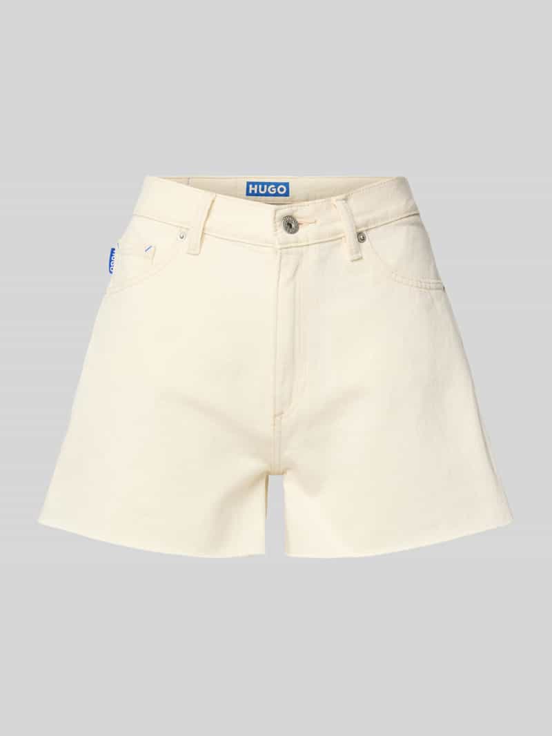 OTTO HUGO Blue Short Gimusa_1_B met gesneden rand aan de zoom