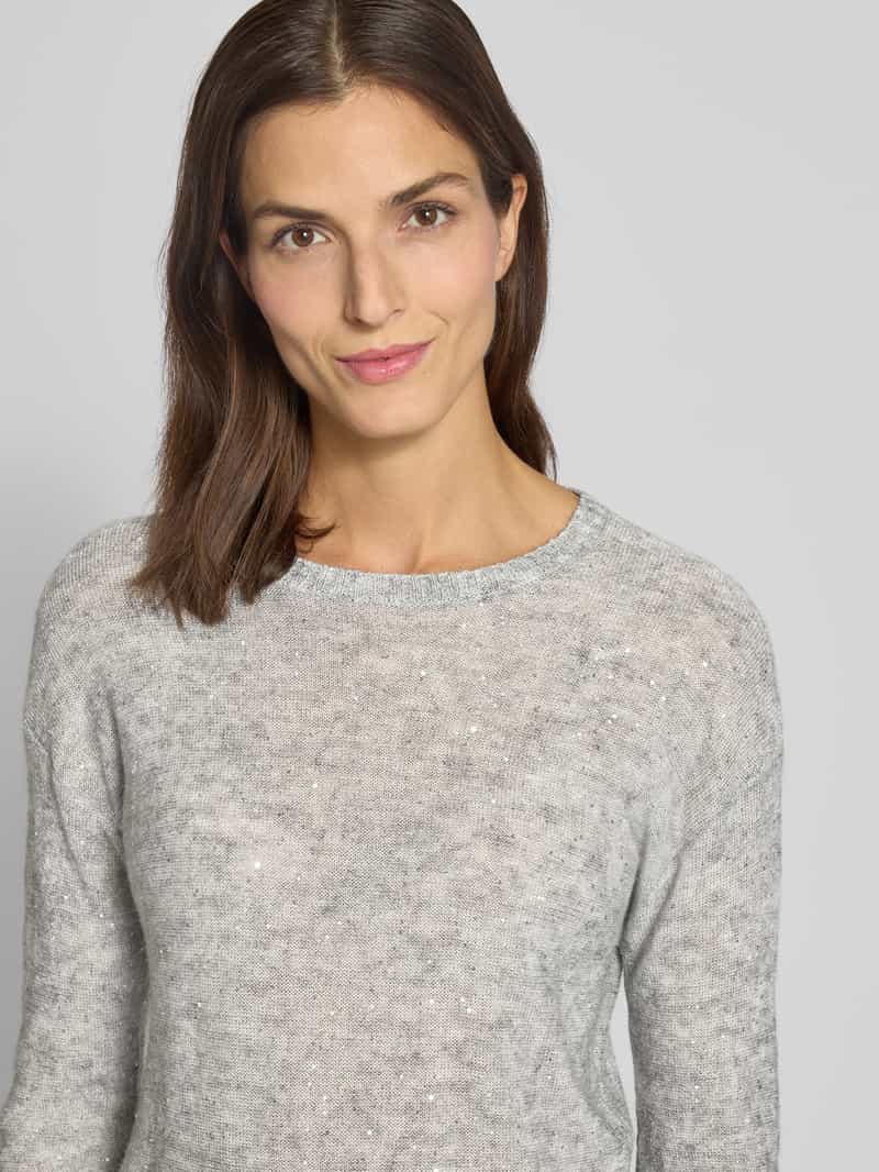BRAX Gebreide pullover van wolmix met pailletten model 'Lesley'