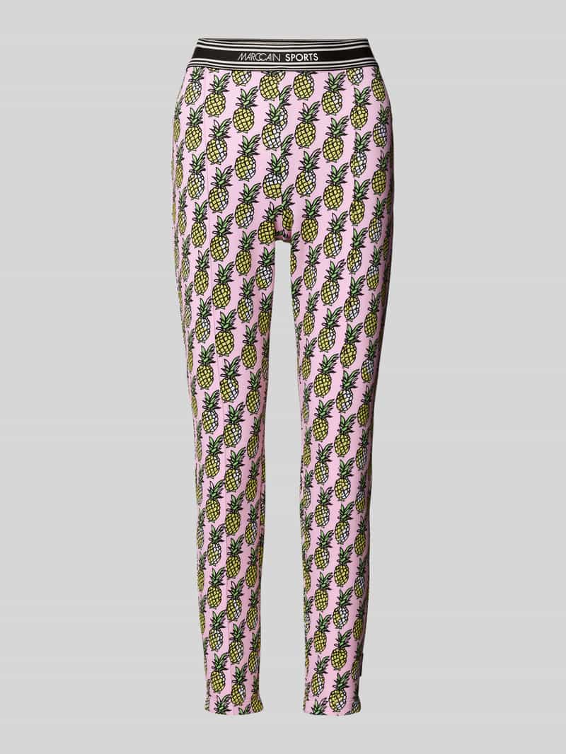 Marc Cain Slim fit stoffen broek met vaste persplooien