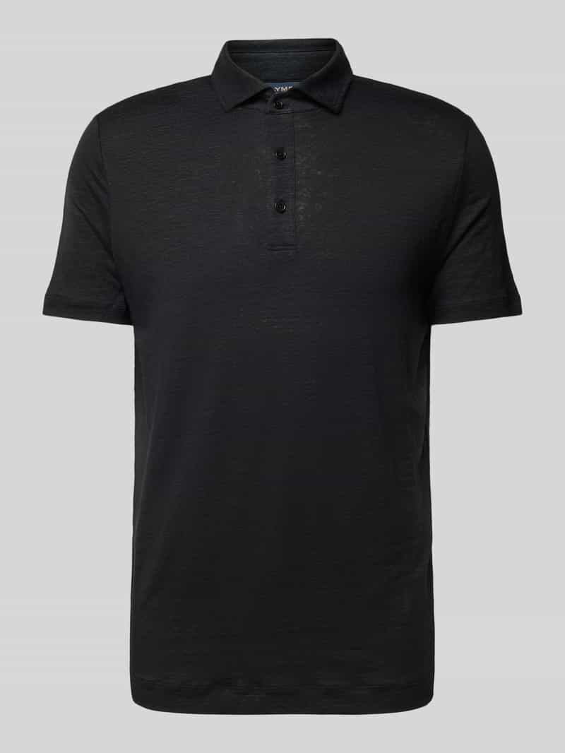 OLYMP Level Five Regular fit poloshirt van een mix van linnen en elastaan