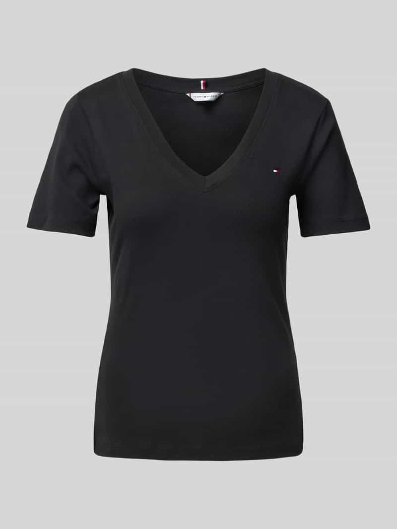 Tommy Hilfiger T-shirt SLIM CODY V-NK SS met geborduurd logo