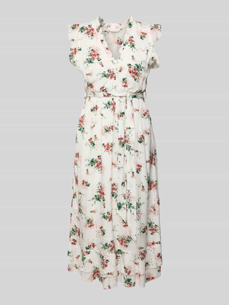 Apricot Midi-jurk van viscose met knoopsluiting