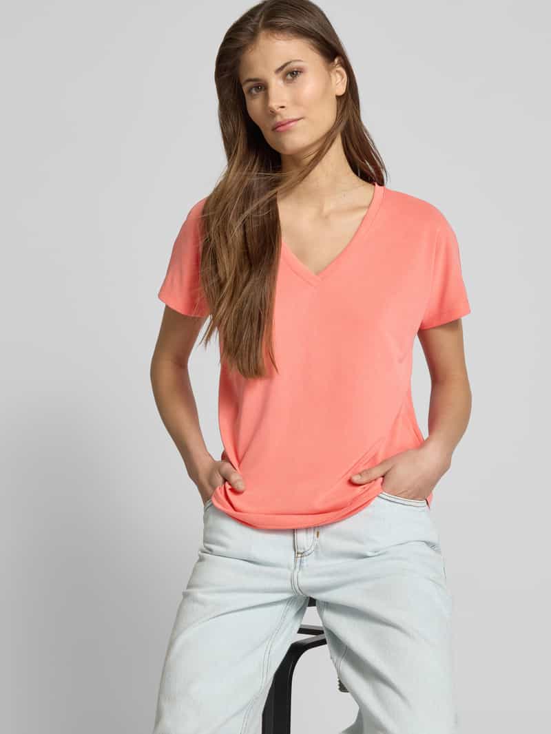 MSCH Copenhagen T-shirt met V-hals model 'Fenya'