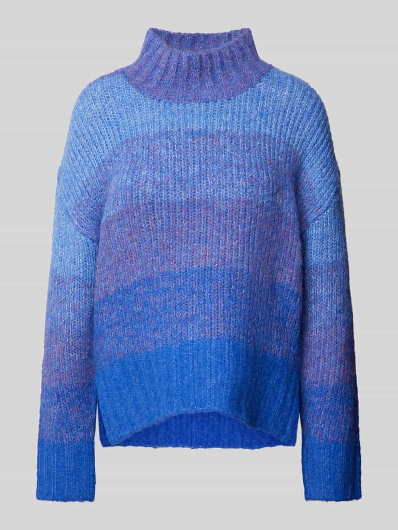 Sweter z dzianiny ze stójką model ‘Mille’