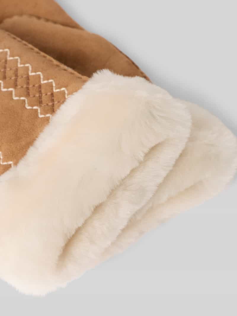 Ugg Handschoenen van lamsleer met stitchings model 'ATHERSON'