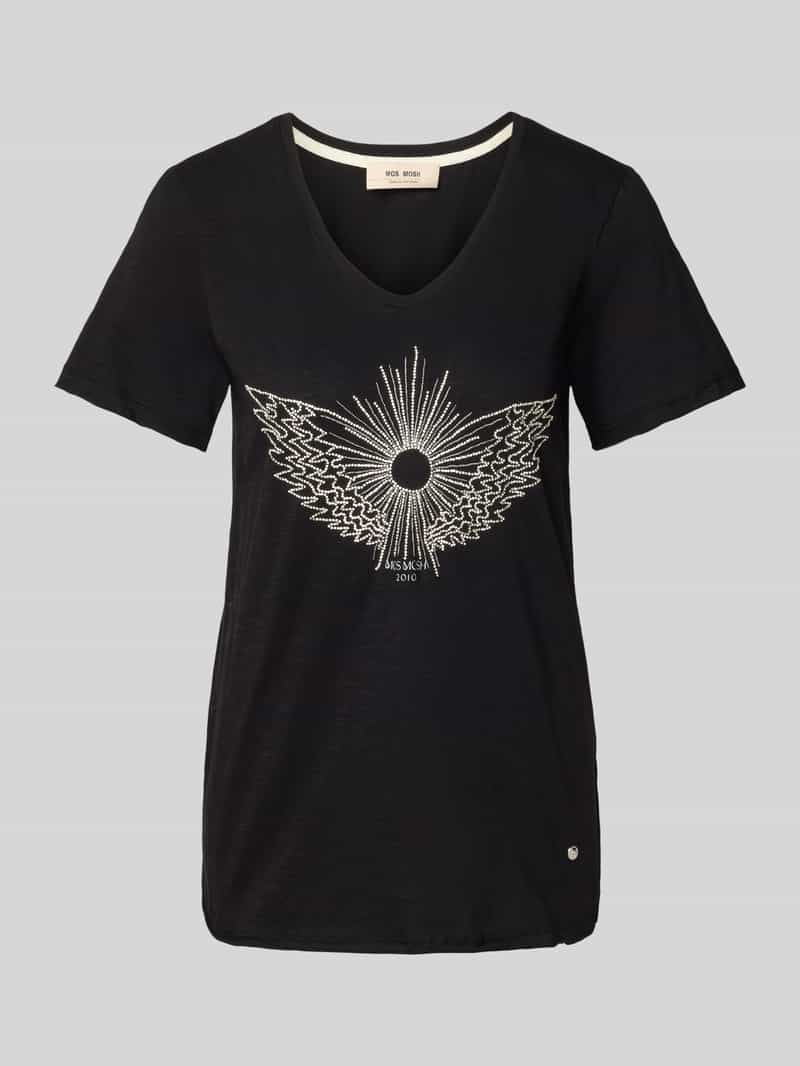 MOS MOSH T-shirt met labeldetail model 'Gethi'
