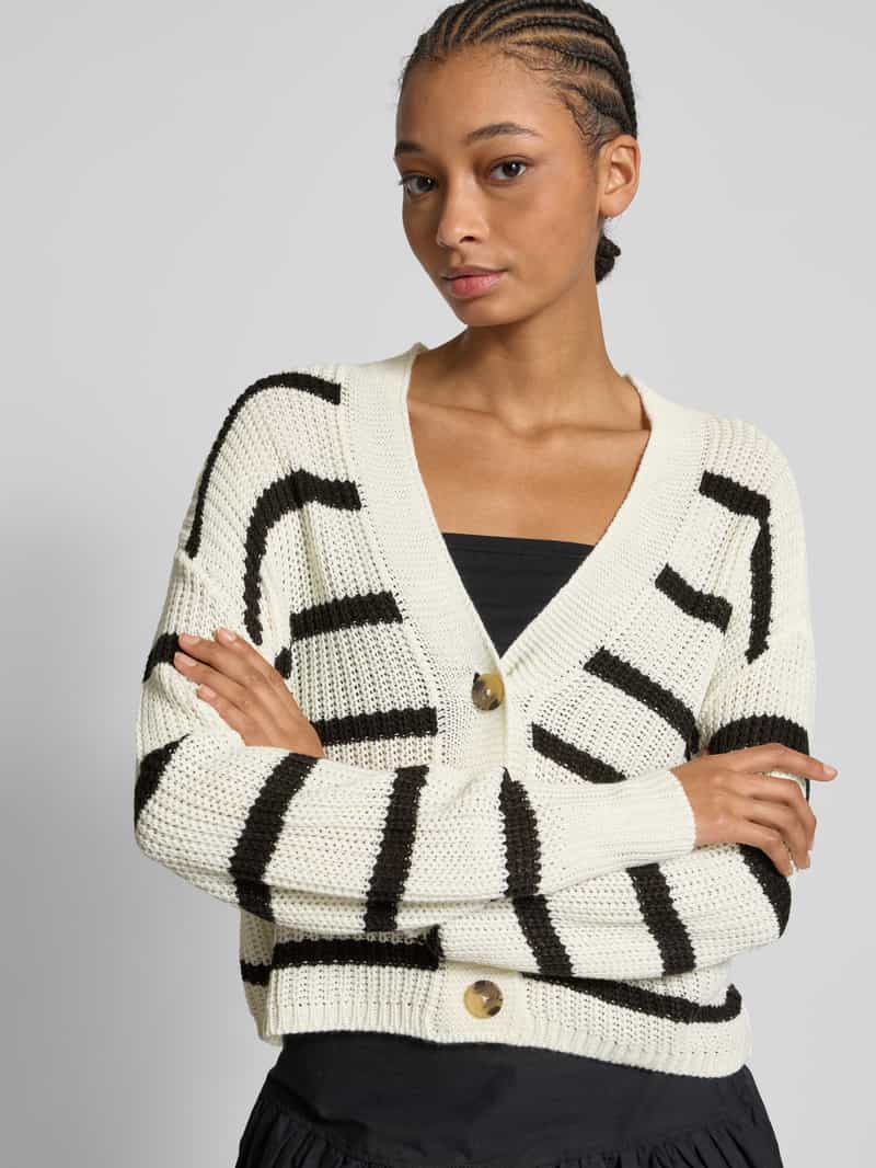 Only Regular fit gebreid jack met streepmotief model 'CAROLNICE'