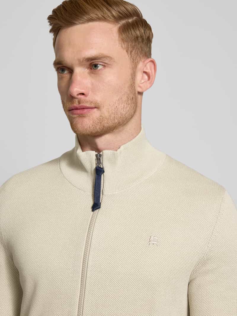 Lerros Gebreid vest met labelstitching