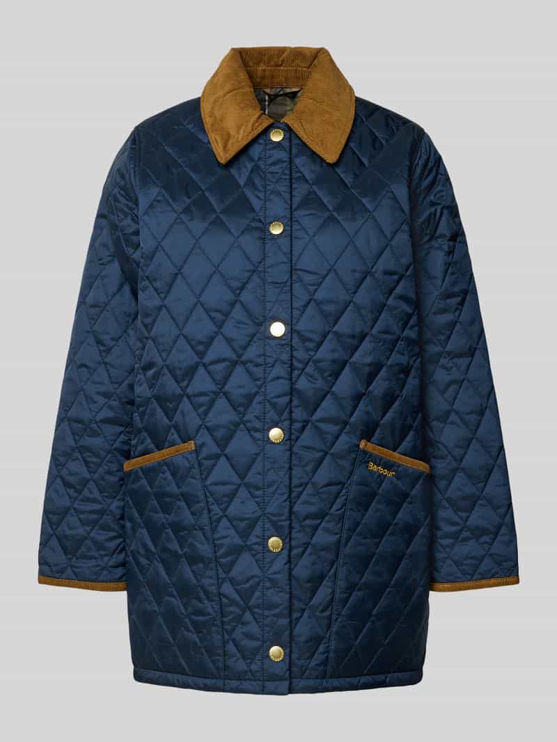Barbour Regular fit gewatteerd jack met corduroy model 'MODERN LIDDESDALE'