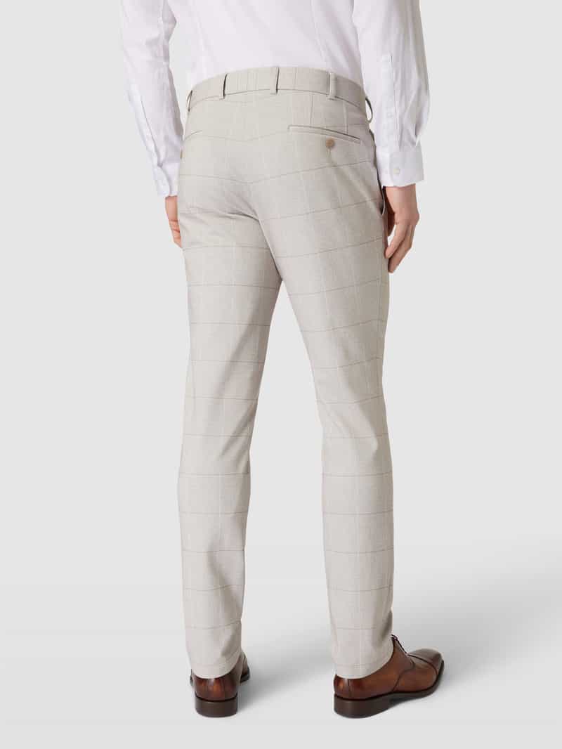 Straight fit stoffen broek met ruitmotief ATELIER TORINO