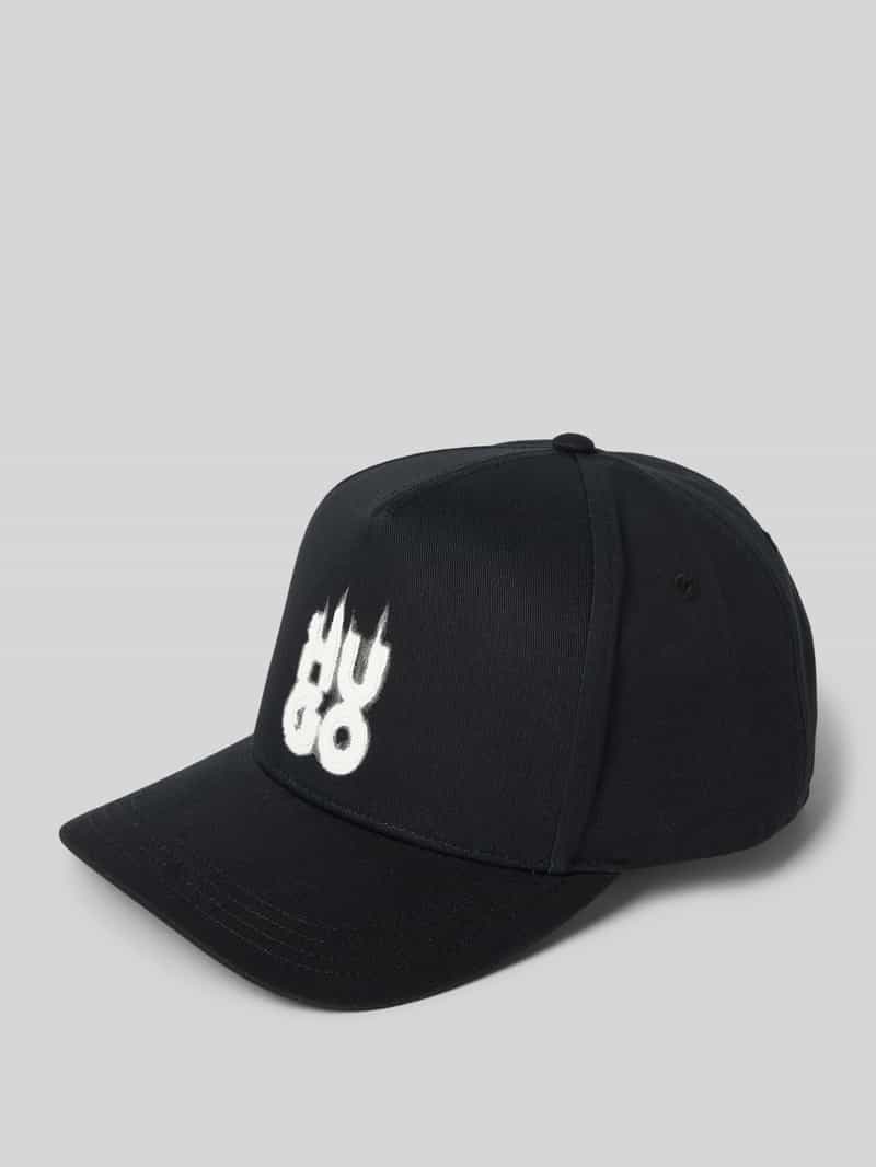HUGO Baseballpet met labelprint model 'Marsel-Smokey'