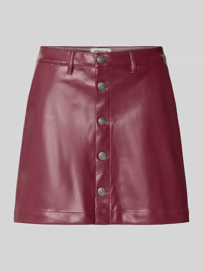 Only Rok in A-lijn in leerlook model 'AMAZING-LIORA'