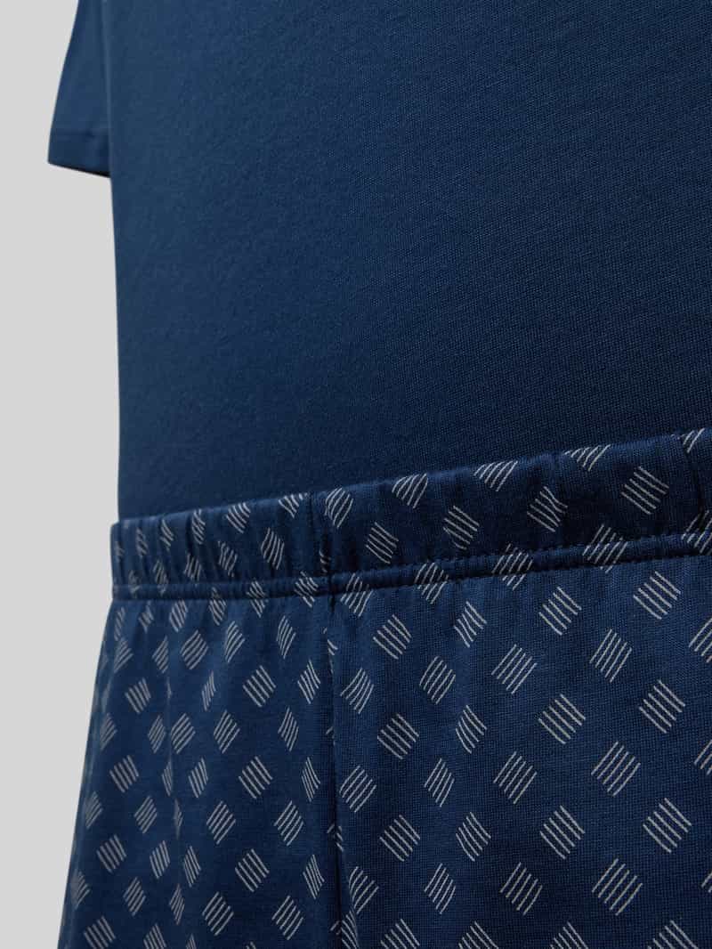 Schiesser Pyjama met geribde V-hals
