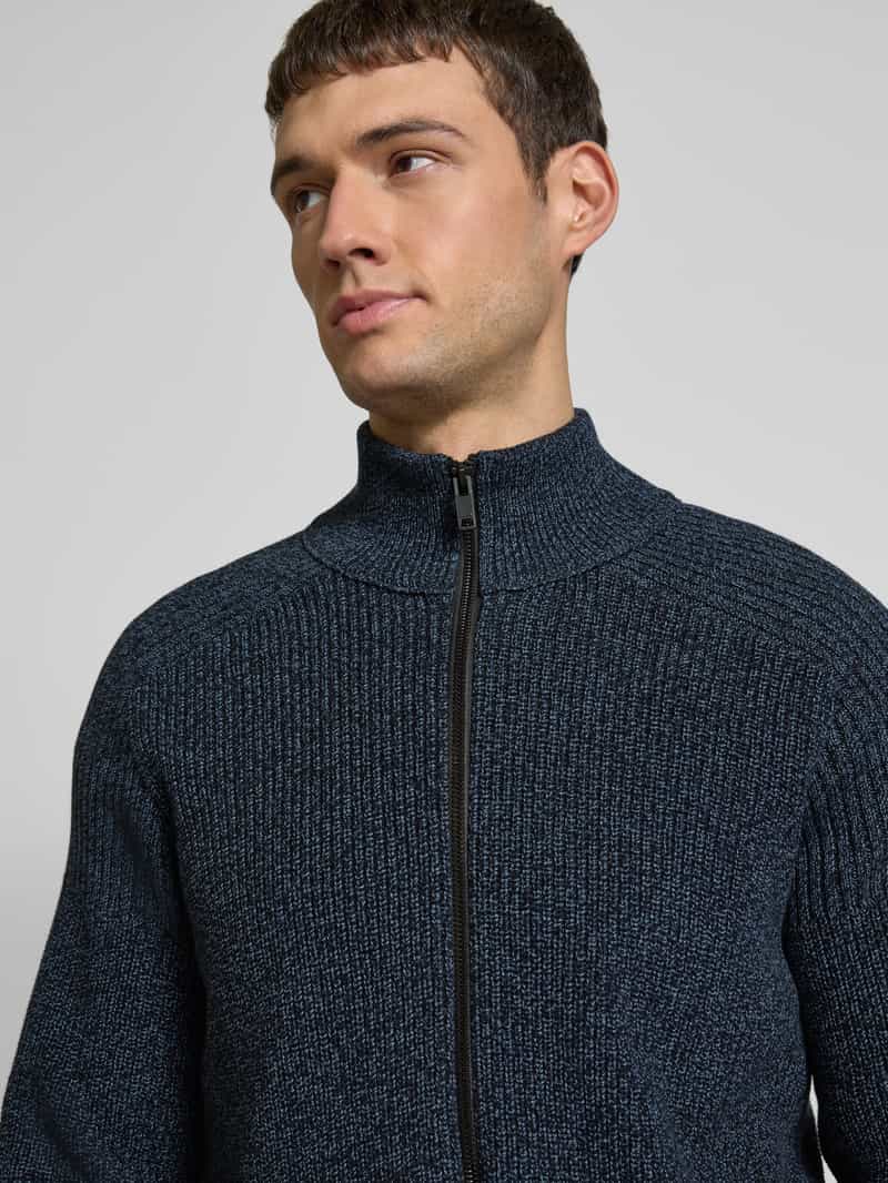 Boss Orange Gebreid jack met opstaande kraag model 'Kalandrio'
