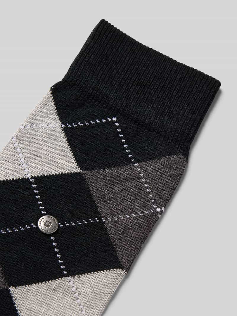 Burlington Sokken met argyle-stitching model 'Covent'