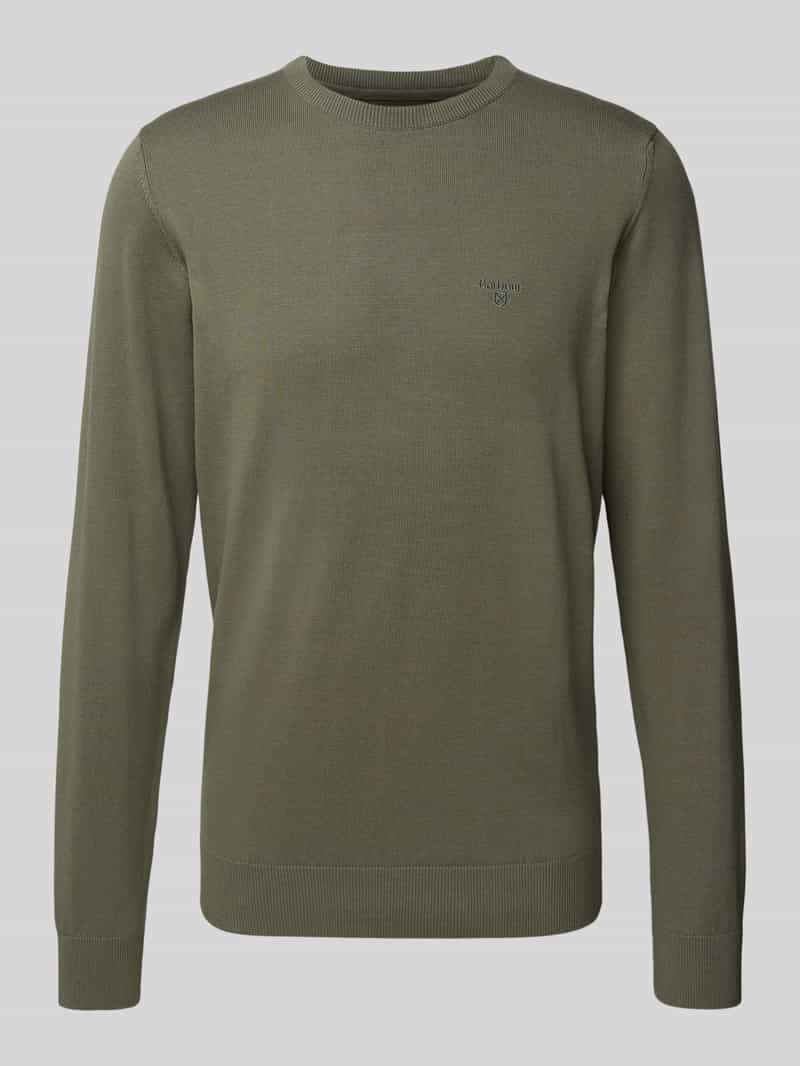 Barbour Gebreide pullover met labelstitching