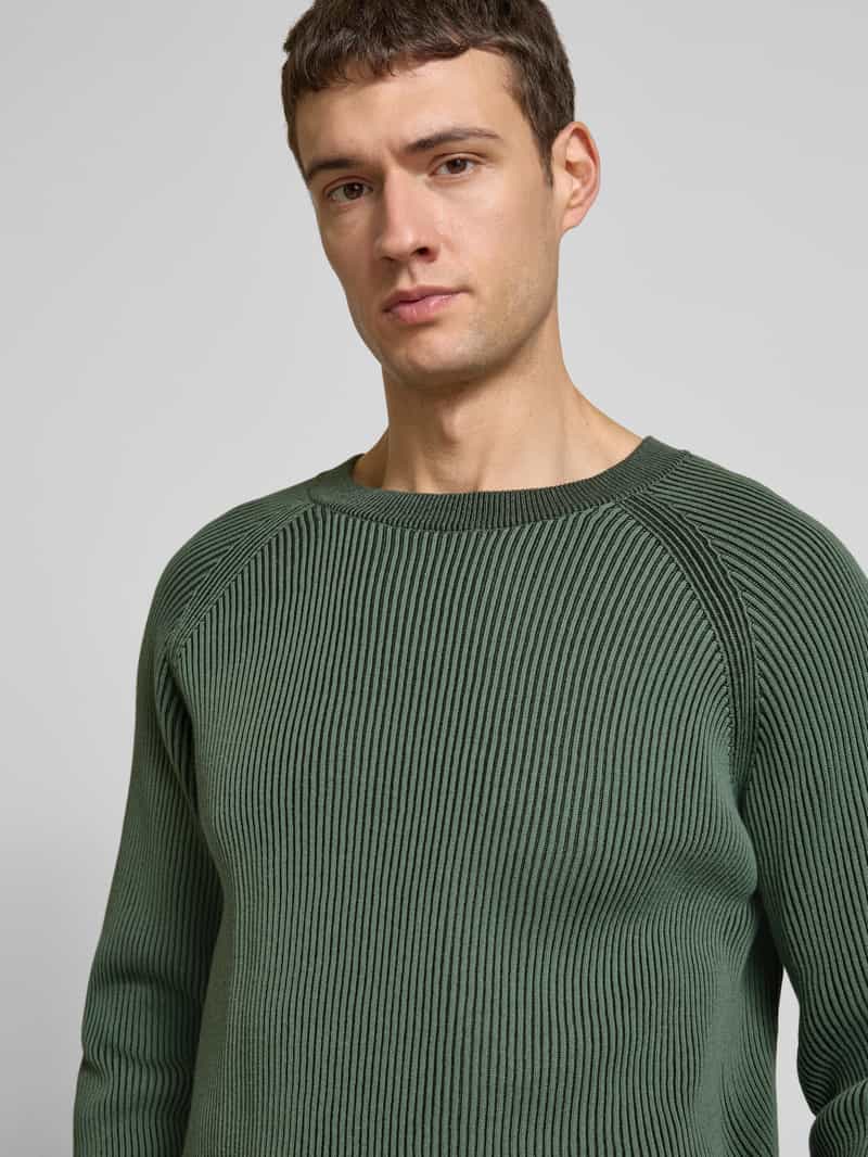 HUGO Gebreide pullover met ribboorden model 'Squizzo'