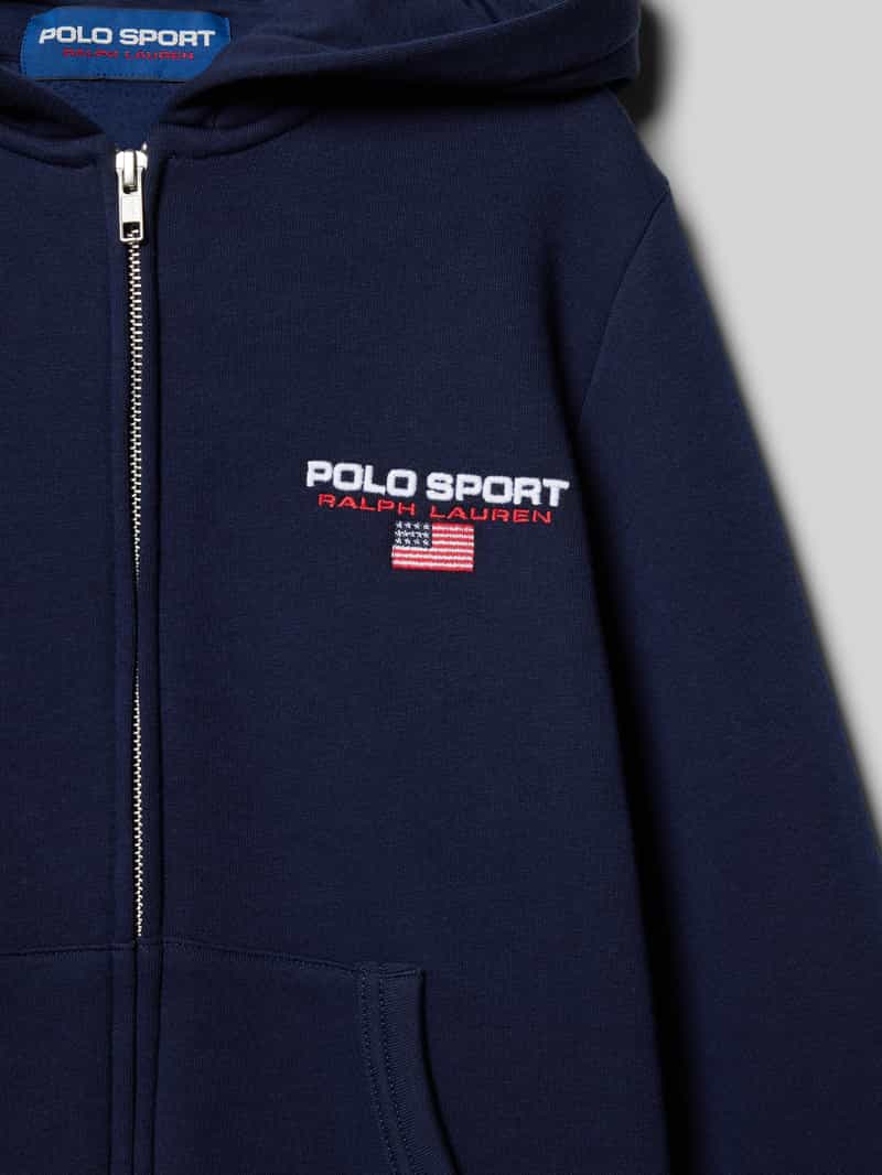 Polo Sport Sweatjack met labelstitching