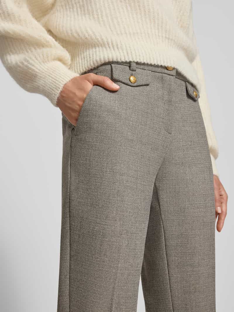 CAMBIO Stoffen broek met viscose en persplooien model 'KRYSTAL'