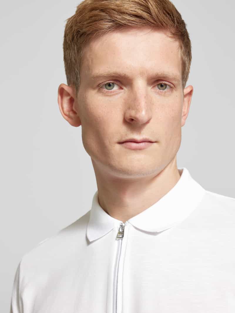 HUGO Regular fit poloshirt met labeldetail model 'Dekok'