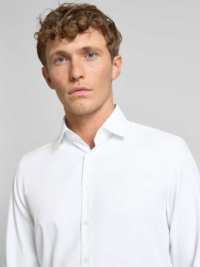 CK Calvin Klein Slim fit zakelijk overhemd met labelstitching model 'Bari'