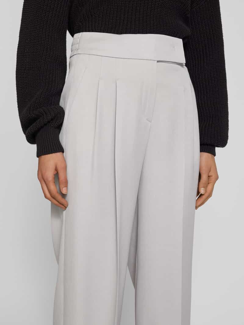 Windsor Stoffen broek met bandplooien