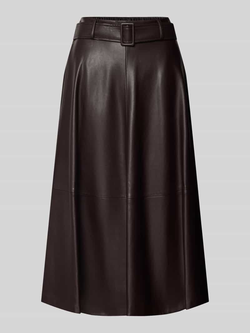 SUNCOO PARIS Midirok in leerlook met riem model 'FLEUR'