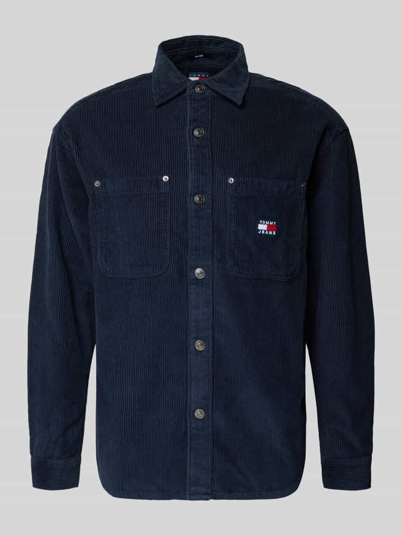 Tommy Jeans Relaxed fit ribcordoverhemd van puur katoen