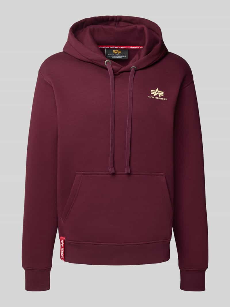 alpha industries Hoodie met logo en kangoeroezak