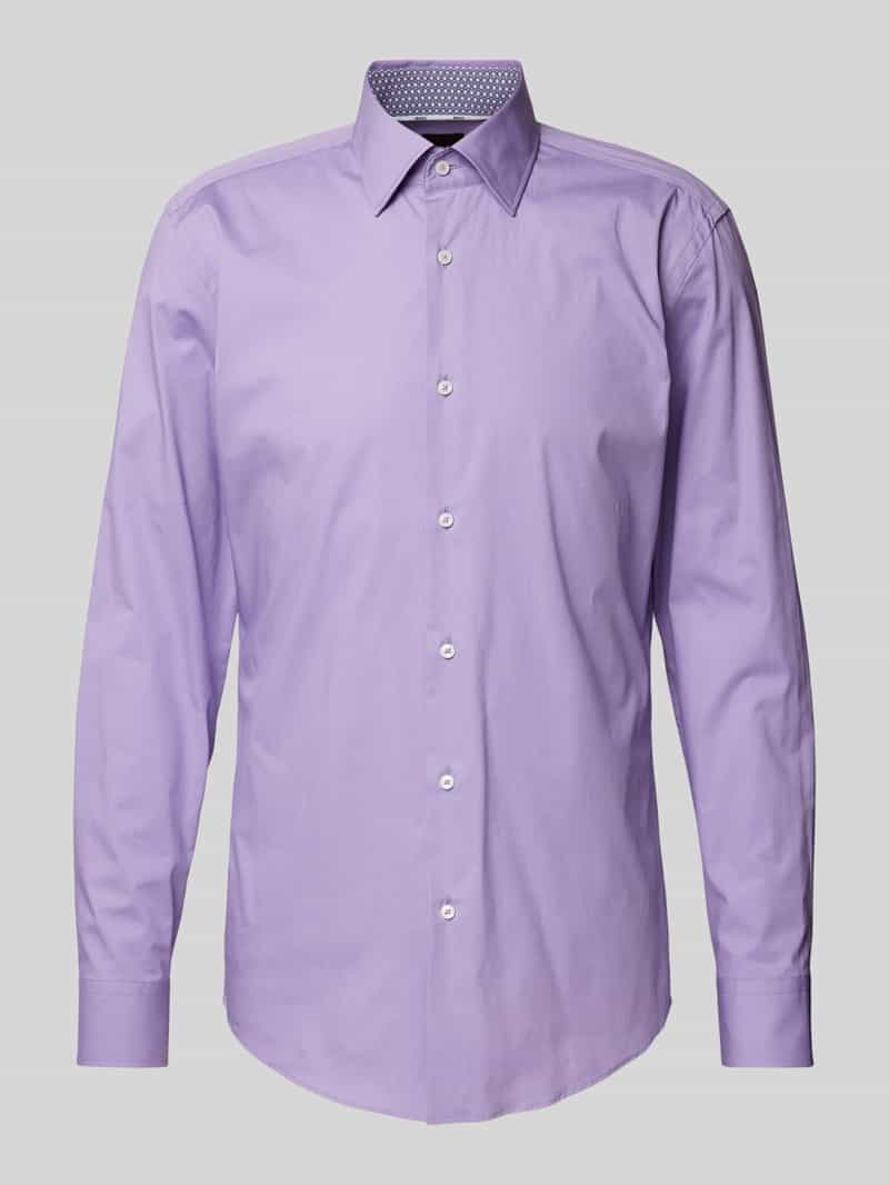 Koszula biznesowa o kroju slim fit z kołnierzykiem typu kent model ‘Hank’