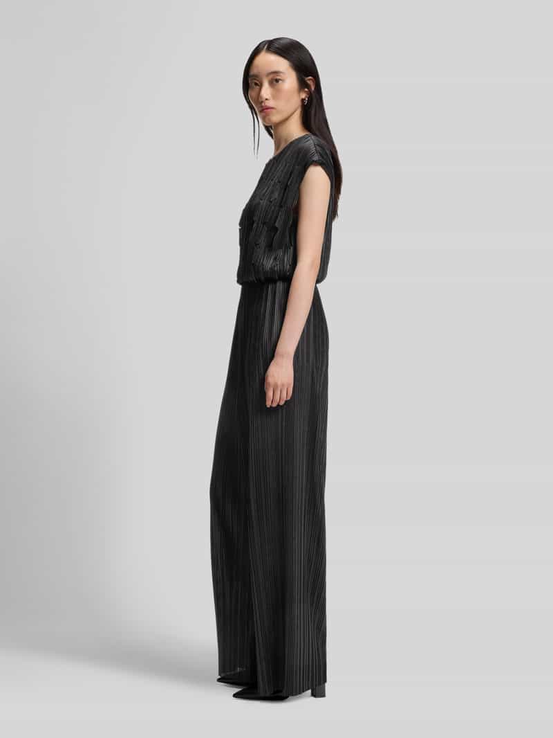 Boss jumpsuit met geplisseerde structuur