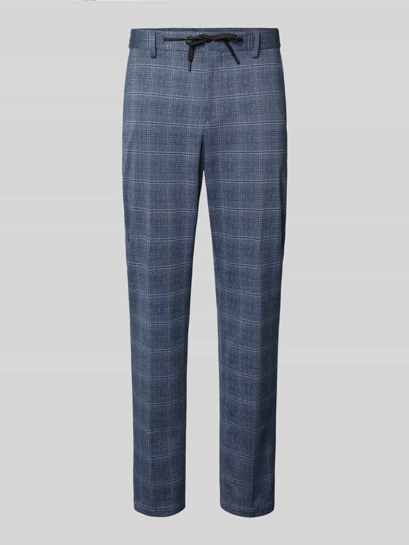 Slim fit pantalon met riemlussen