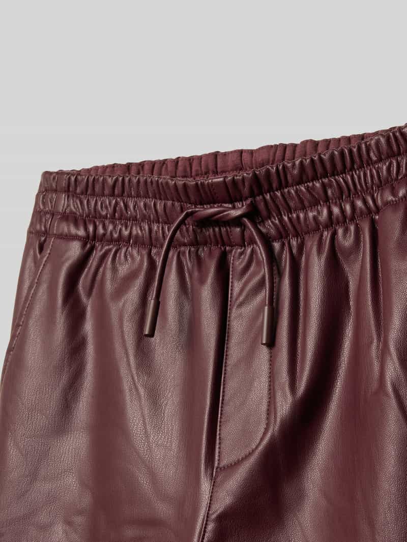 s.Oliver RED LABEL Wijde broek met kunstleerlook