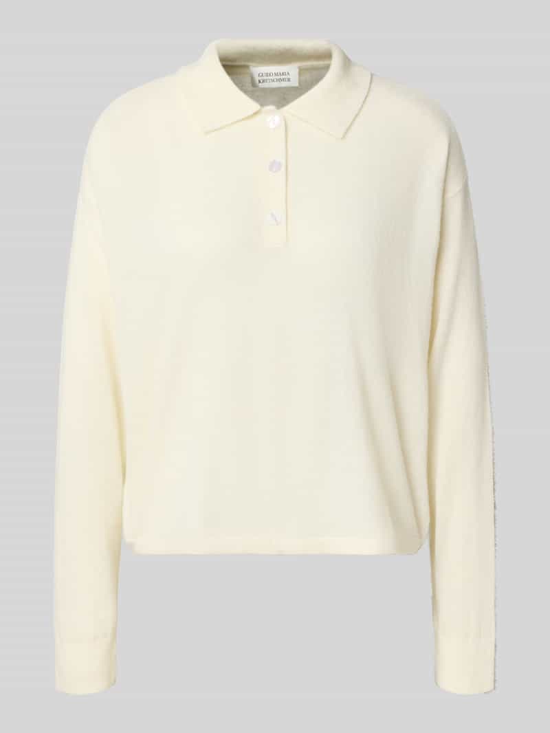 GUIDO MARIA KRETSCHMER WOMAN Regular fit shirt met lange mouwen in gebreide look model 'Patrizia'
