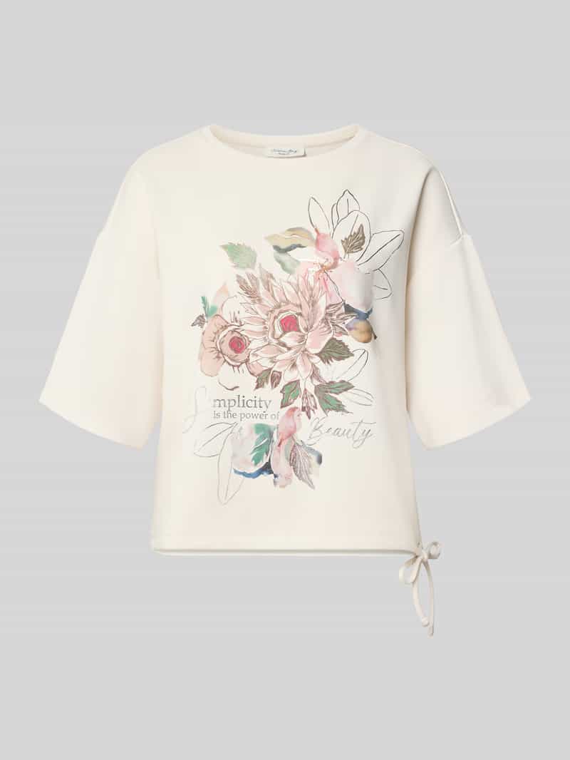 Christian Berg Woman relaxed fit t-shirt met statementprint