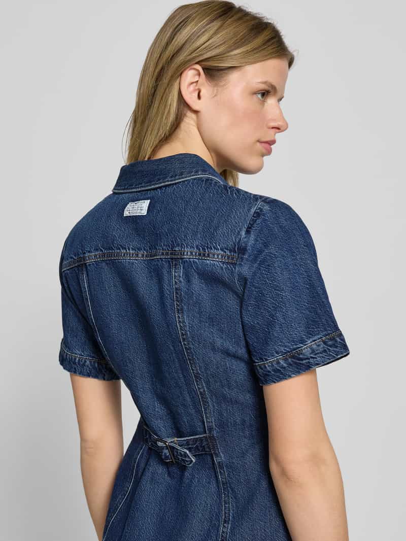 Levi's Knielange jeansjurk met overhemdkraag