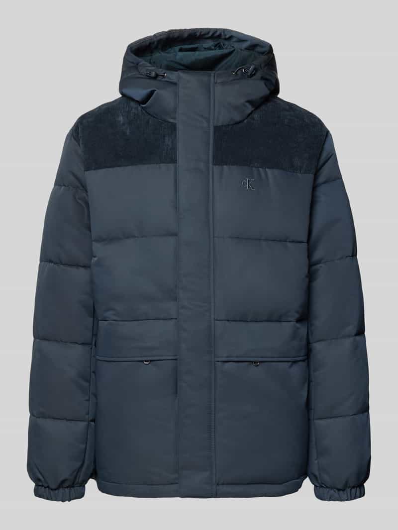 Calvin Klein Jeans Gewatteerd jack met blinde ritssluiting en labelstitching