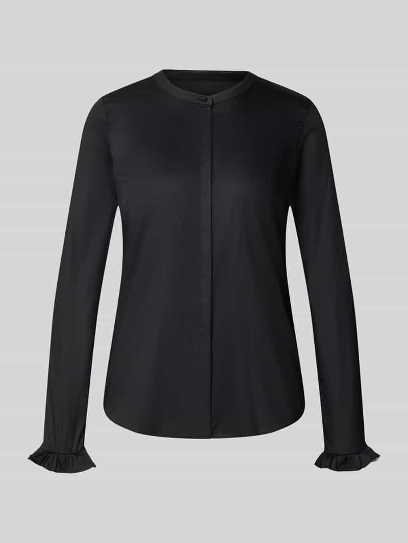 MOS MOSH Blouse met maokraag en mouwen met ruches model 'Mattie'