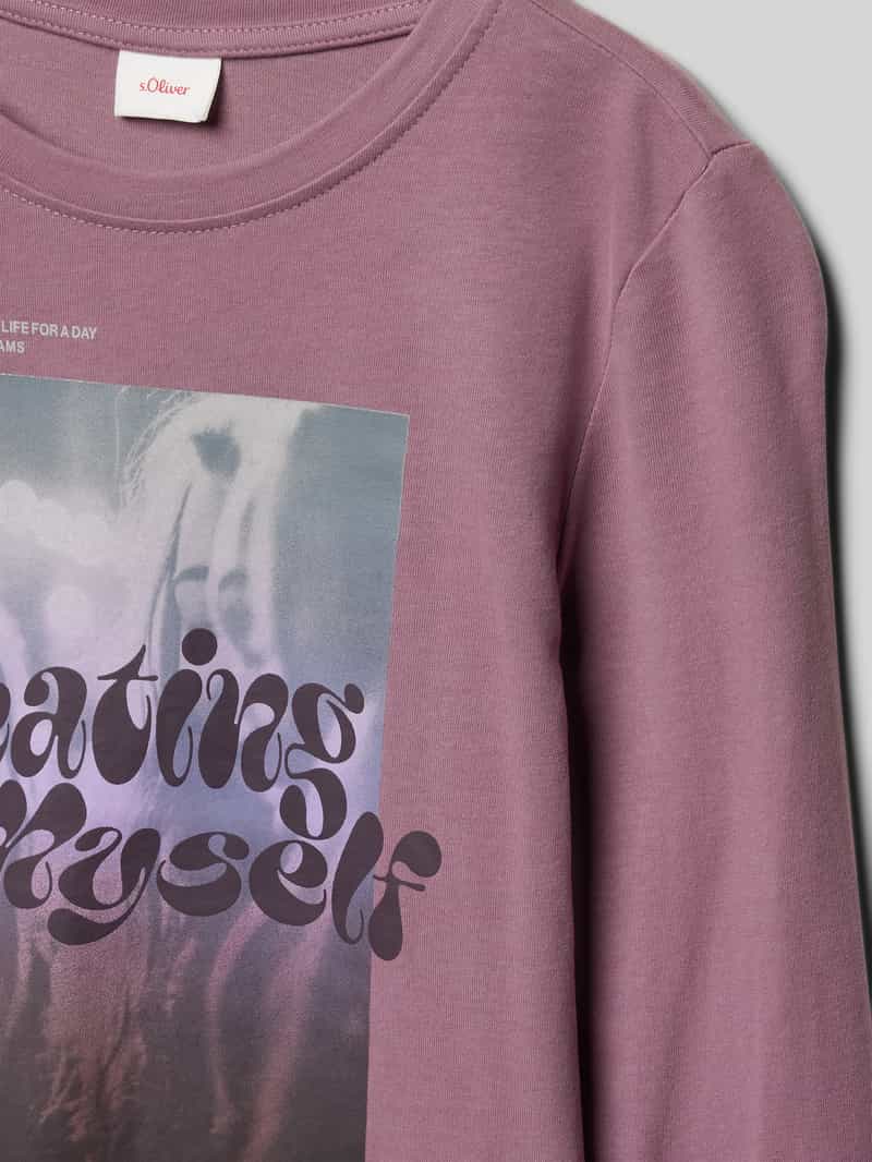 s.Oliver RED LABEL Regular fit shirt met lange mouwen van puur katoen met fotoprint