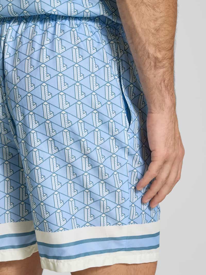 Lacoste Straight leg korte broek met elastische band