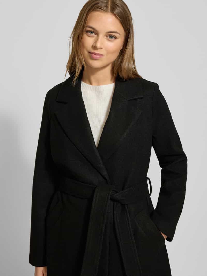Vero Moda Relaxed fit lange jas met strikceintuur model 'FORTUNEAYA'