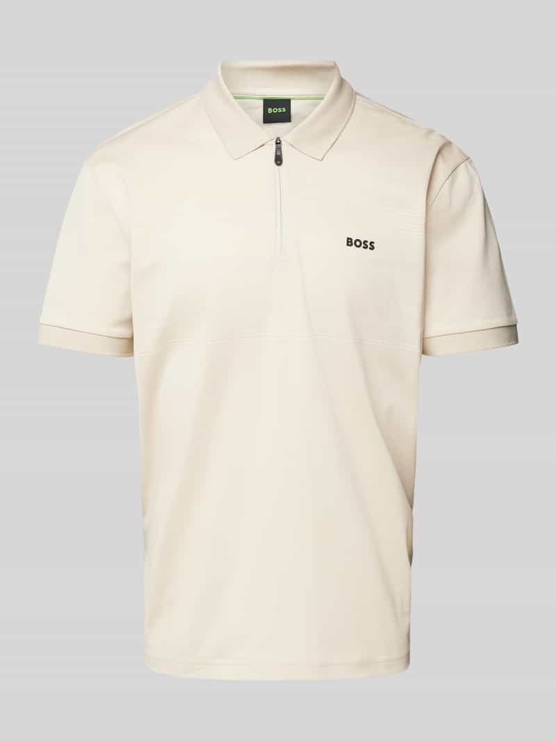 BOSS Green Poloshirt met labeldetail model 'Philix'