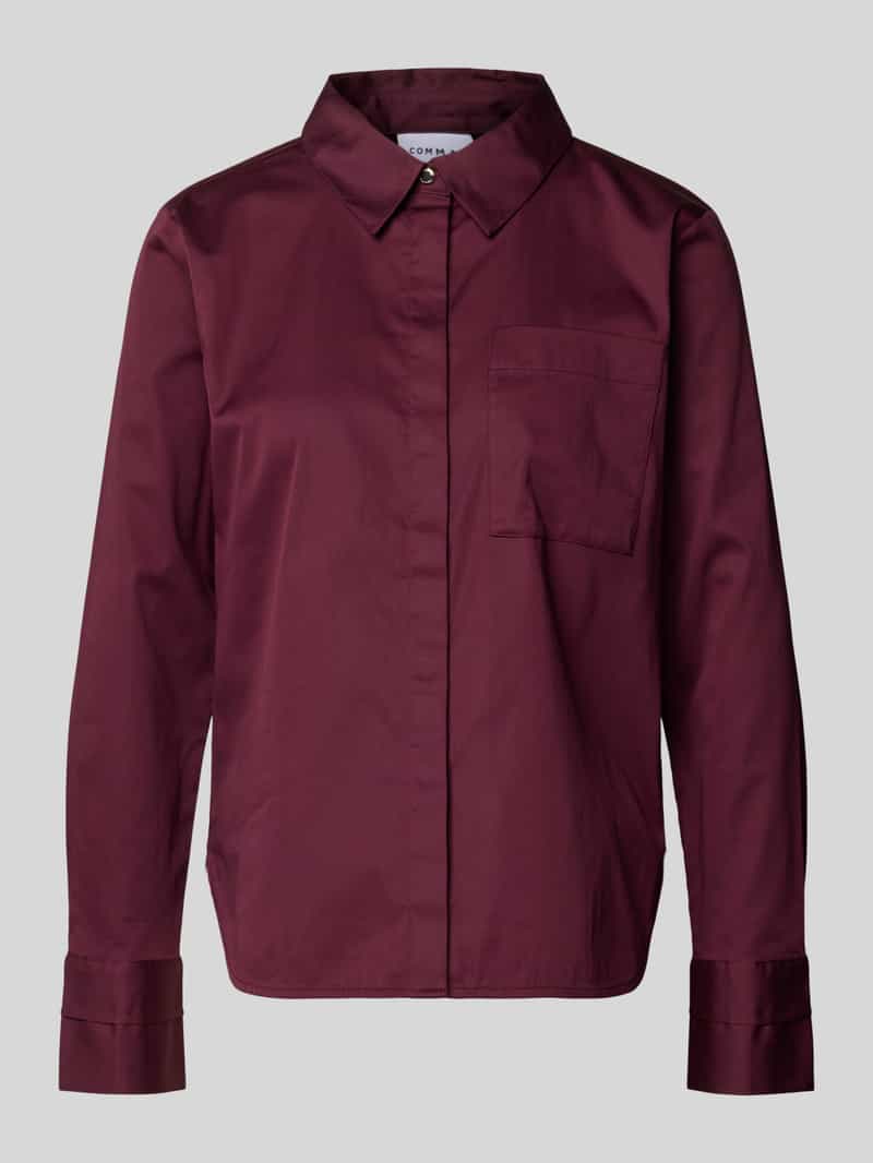 comma Regular fit overhemdblouse met borstzak model 'September'