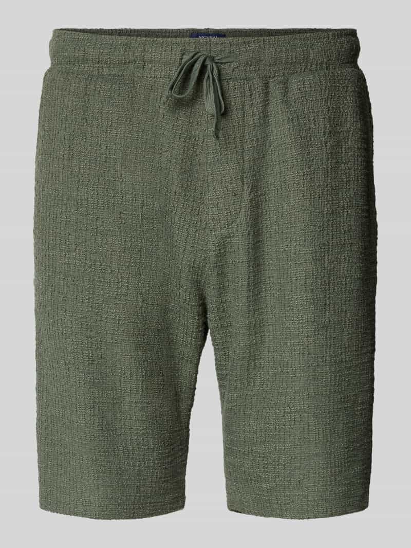 MCNEAL Korte regular fit broek met structuurmotief