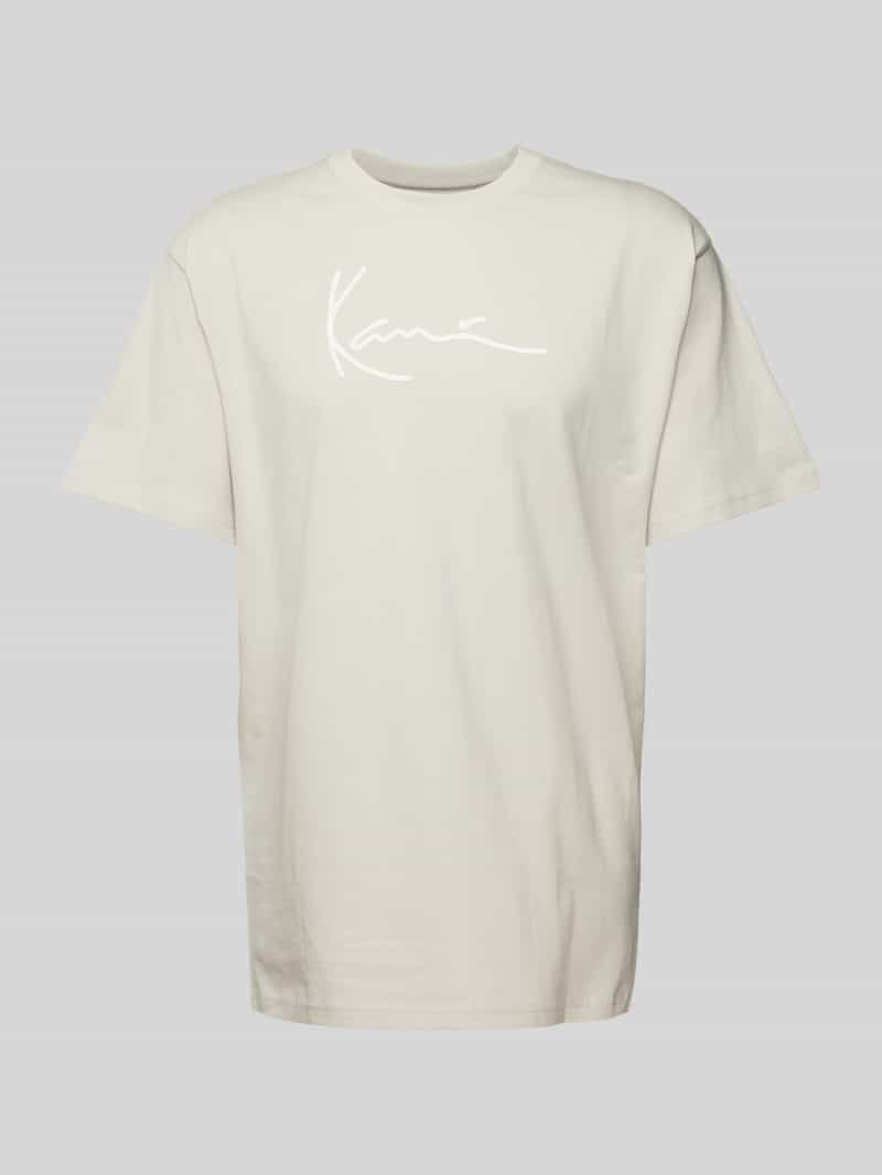 Karl Kani T-shirt met labelprint, model 'Signature'