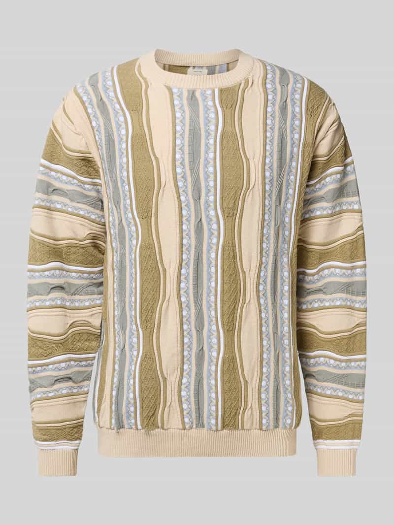 Redefined Rebel Gebreide pullover met ribboorden model 'TETON'