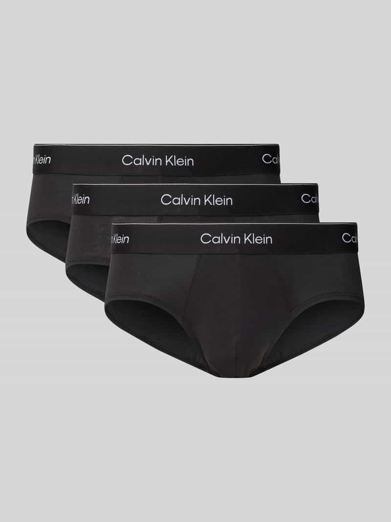 Calvin Klein Underwear Slip met elastische band met label in een set van 3 stuks
