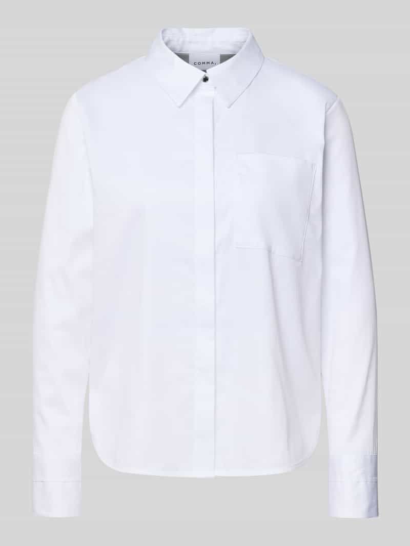 comma Regular fit overhemdblouse met borstzak